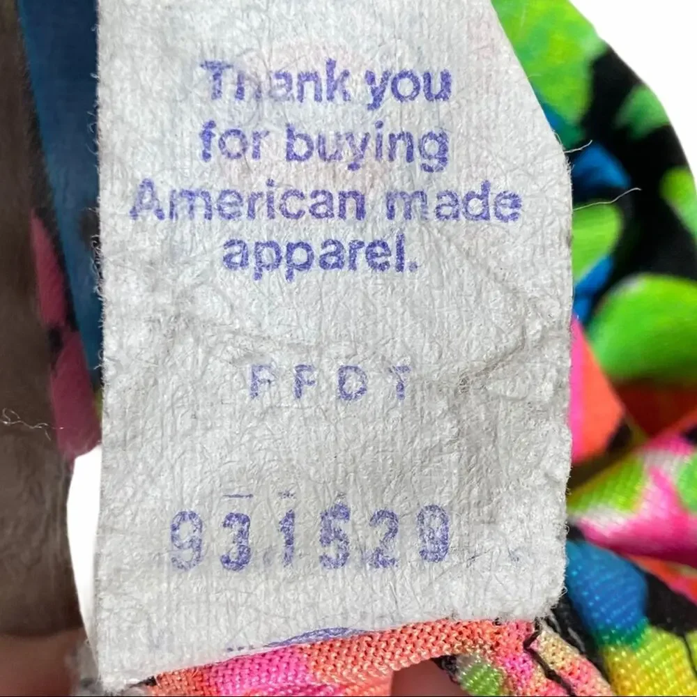 Union Made Vtg Floral Skirted One Piece Swimsuit